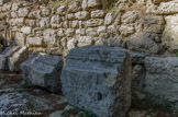 Saint Blaise. <br> Blocs moulurés d'un monument en grand appareil, IIe av J.C. Ce sont sans doute des éléments de corniche.